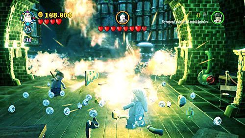 You get the last one after extinguishing the ten flames left by the fire snake (it leaves them after hitting its head on the ground) - Harry Potter Years 5-7: A Veiled Threat - secrets, collectibles - Year 5 - LEGO Harry Potter Years 5-7 Guide