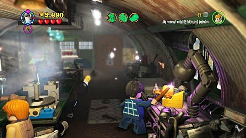 You get the first part of the crest by shooting down all the ducks in the maintenance room - Harry Potter Years 5-7: A Not So Merry Christmas - secrets, collectibles - Year 6 - LEGO Harry Potter Years 5-7 Guide