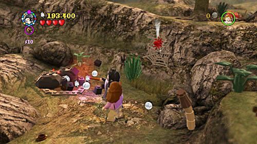 Remove the boulders on the left side of the location that cover the digging spot - Harry Potter Years 5-7: Felix Felicis - secrets, collectibles - Year 6 - LEGO Harry Potter Years 5-7 Guide