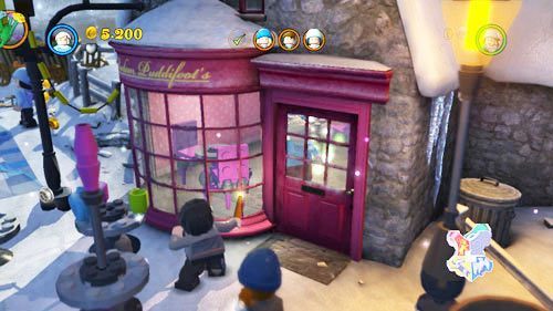 To get the last part of the crest, you must go to the barbershop and use the Focus spell on the person inside, and direct it to the crest is inside - Harry Potter Years 5-7: Dumbledores Army - secrets, collectibles - Year 5 - LEGO Harry Potter Years 5-7 Guide