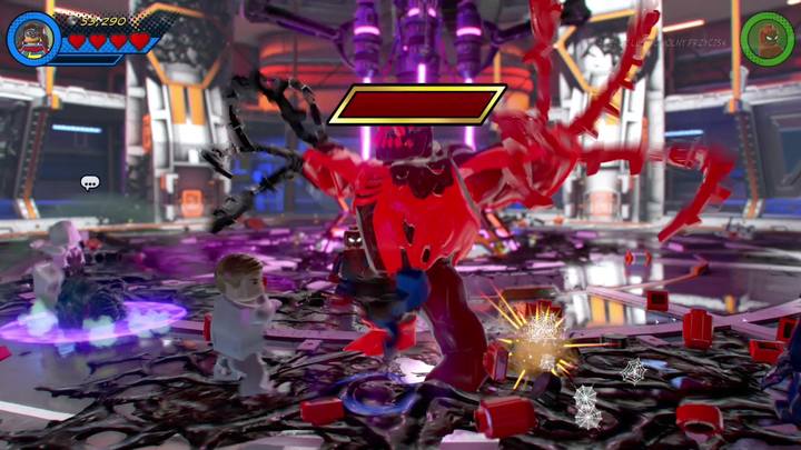 Your task will be to fight Carnom - LEGO Marvel 2: Mission 11 - Symbiote surprise Walkthrough - LEGO Marvel 2: Walkthrough - LEGO Marvel Super Heroes 2 Game Guide