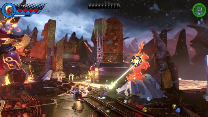 Your next objective is to kill Surtur - LEGO Marvel 2: Mission 7 - Surtur-n Doom Walkthrough - LEGO Marvel 2: Walkthrough - LEGO Marvel Super Heroes 2 Game Guide