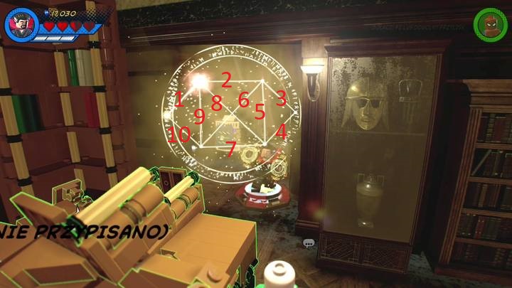 After that you must jump on the balcony above and approach the button located on the left - LEGO Marvel 2: Mission 8 - Rune to Maneuver Walkthrough - LEGO Marvel 2: Walkthrough - LEGO Marvel Super Heroes 2 Game Guide