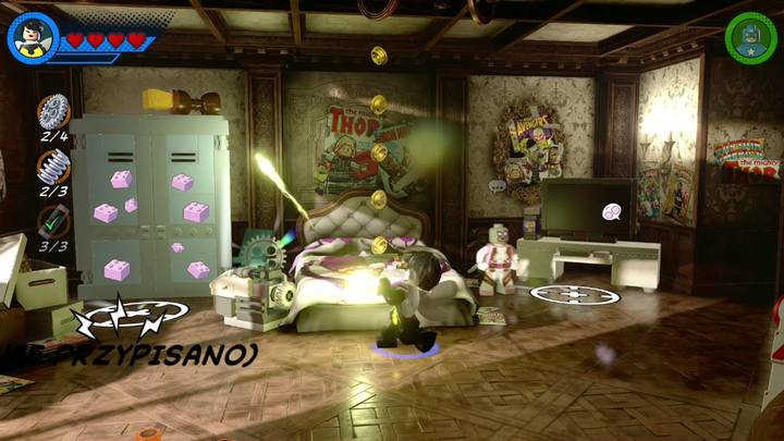 Parts 7 and 8 are found in the room containing the computer used to input codes and to activate pink bricks - LEGO Marvel 2: Mission 2 - Avengers World Tour Walkthrough - LEGO Marvel 2: Walkthrough - LEGO Marvel Super Heroes 2 Game Guide