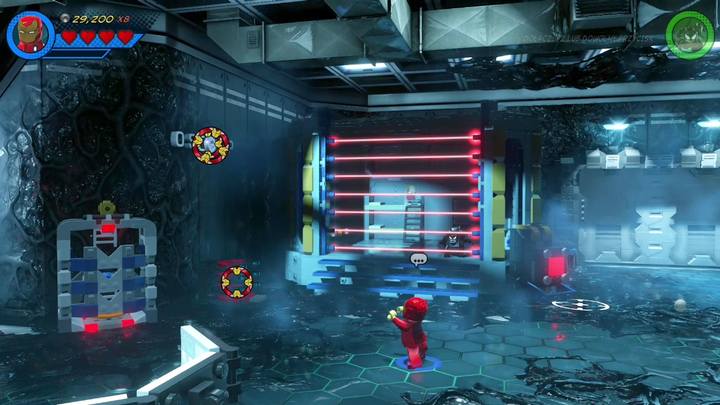 To unlock this character, you have to destroy five OsCorp signs on the walls - LEGO Marvel 2: Mission 8 - Oscorp Escapade - LEGO Marvel 2: Gwenpools missions - LEGO Marvel Super Heroes 2 Game Guide