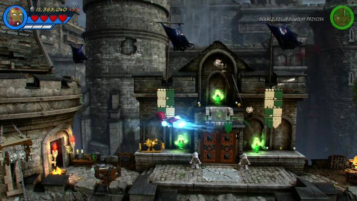 The fifth Minikit is on the castle wall - LEGO Marvel 2: Mission 3 - Castle Hassle Secrets - LEGO Marvel 2: Mission secrets - LEGO Marvel Super Heroes 2 Game Guide