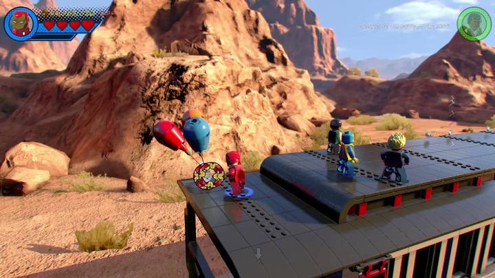 The next Minikit is located in the second part of the mission - the train stage - LEGO Marvel 2: Mission 6 - High-Noon Saloon Secrets - LEGO Marvel 2: Mission secrets - LEGO Marvel Super Heroes 2 Game Guide