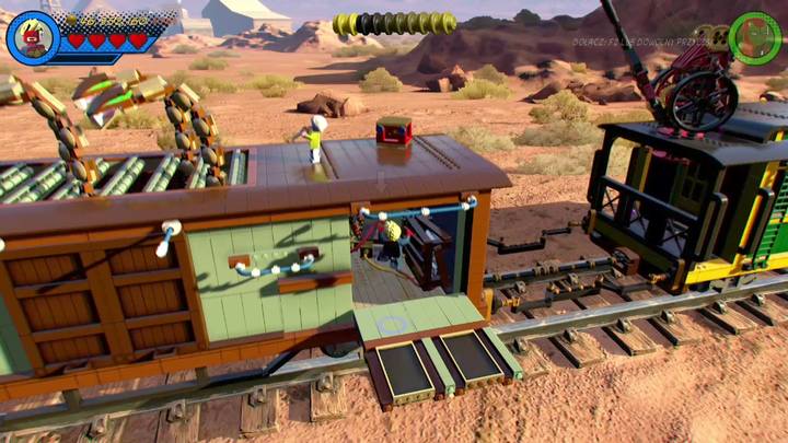 While passing the wagon full of snakes, drop down to a small dais at its end - LEGO Marvel 2: Mission 6 - High-Noon Saloon Secrets - LEGO Marvel 2: Mission secrets - LEGO Marvel Super Heroes 2 Game Guide