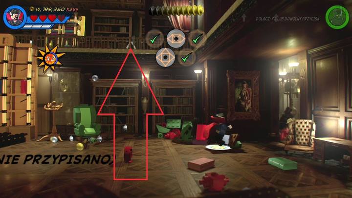 Card tower #4 is in a room on the first floor, on the left side of the main hall - LEGO Marvel 2: Mission 8 - Rune to Maneuver Secrets - LEGO Marvel 2: Mission secrets - LEGO Marvel Super Heroes 2 Game Guide