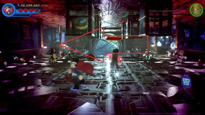 The last Minikit can be obtained during the boss fight - LEGO Marvel 2: Mission 8 - Rune to Maneuver Secrets - LEGO Marvel 2: Mission secrets - LEGO Marvel Super Heroes 2 Game Guide