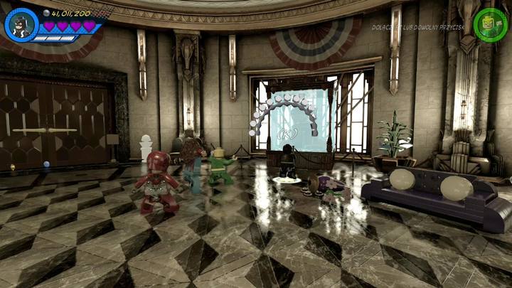 The next character card is in the main hall where you face Hammerhead - LEGO Marvel 2: Mission 9 - Noir Night-Mayor Secrets - LEGO Marvel 2: Mission secrets - LEGO Marvel Super Heroes 2 Game Guide