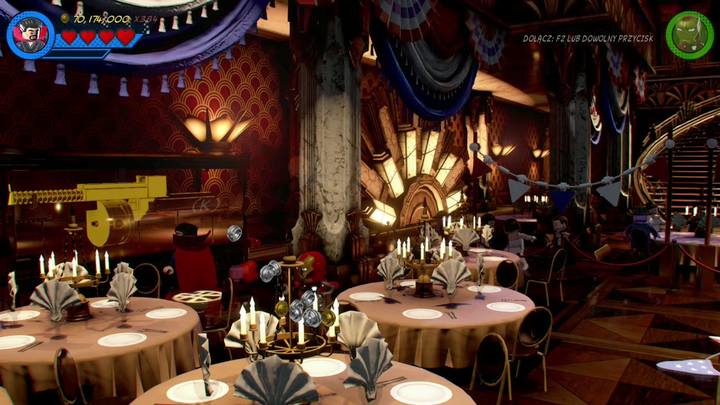 Minikit #9 is on the left side of the main room - LEGO Marvel 2: Mission 9 - Noir Night-Mayor Secrets - LEGO Marvel 2: Mission secrets - LEGO Marvel Super Heroes 2 Game Guide