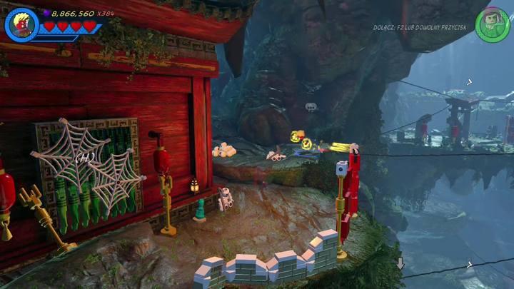 Get across the first abyss, and select one of your flying heroes - LEGO Marvel 2: Mission 10 - Kun-Lun Konundrum Secrets - LEGO Marvel 2: Mission secrets - LEGO Marvel Super Heroes 2 Game Guide