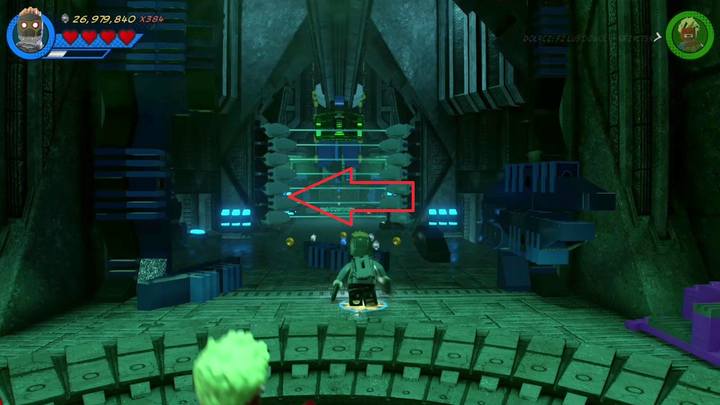 The third urn is in the place shown on the picture - LEGO Marvel 2: Mission 12 - Kree-Search and Development Secrets - LEGO Marvel 2: Mission secrets - LEGO Marvel Super Heroes 2 Game Guide