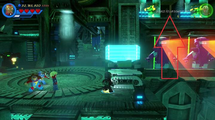 The fourth urn is directly above the Sentries in the second part of the location - LEGO Marvel 2: Mission 12 - Kree-Search and Development Secrets - LEGO Marvel 2: Mission secrets - LEGO Marvel Super Heroes 2 Game Guide