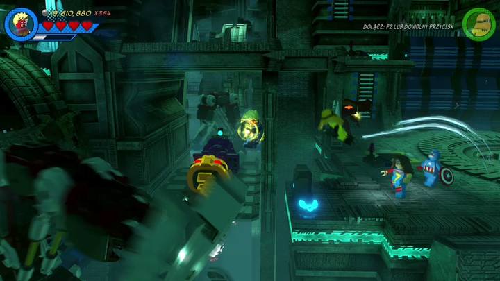 The fourth minikit is given to you for destroying the golden Sentry head on the production line - LEGO Marvel 2: Mission 12 - Kree-Search and Development Secrets - LEGO Marvel 2: Mission secrets - LEGO Marvel Super Heroes 2 Game Guide