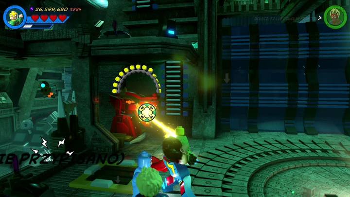 Another treasure can be obtained in the part shown on the picture - LEGO Marvel 2: Mission 12 - Kree-Search and Development Secrets - LEGO Marvel 2: Mission secrets - LEGO Marvel Super Heroes 2 Game Guide