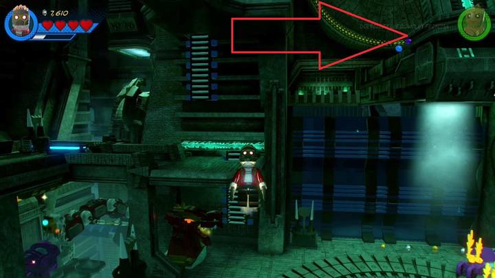 Another minikit was hidden behind the wall shown on the picture - LEGO Marvel 2: Mission 12 - Kree-Search and Development Secrets - LEGO Marvel 2: Mission secrets - LEGO Marvel Super Heroes 2 Game Guide