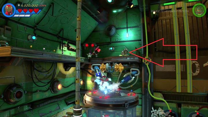 The second Lockjaw statue is on the balcony, above the tank on the left side (check the picture) - LEGO Marvel 2: Mission 13 - Inhuman Nature Secrets - LEGO Marvel 2: Mission secrets - LEGO Marvel Super Heroes 2 Game Guide