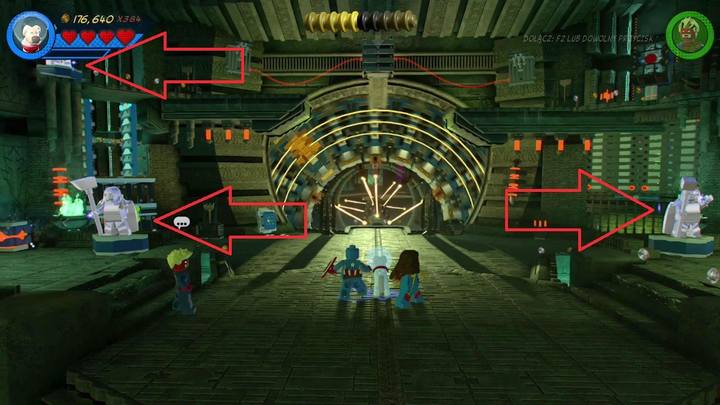 You will get the first minikit when you destroy five silver statues shown on the picture - LEGO Marvel 2: Mission 14 - Halo, is it Kree Youre Looking For Secrets - LEGO Marvel 2: Mission secrets - LEGO Marvel Super Heroes 2 Game Guide