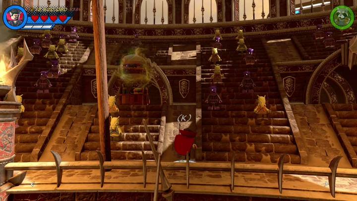 On the right side of the arena you will find a big hamburger on the tribunes - LEGO Marvel 2: Mission 15 - Red King Revelation Secrets - LEGO Marvel 2: Mission secrets - LEGO Marvel Super Heroes 2 Game Guide