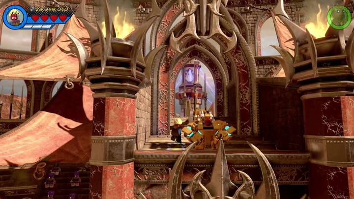 Fly on the tribunes, to the place where Red King is sitting - LEGO Marvel 2: Mission 15 - Red King Revelation Secrets - LEGO Marvel 2: Mission secrets - LEGO Marvel Super Heroes 2 Game Guide
