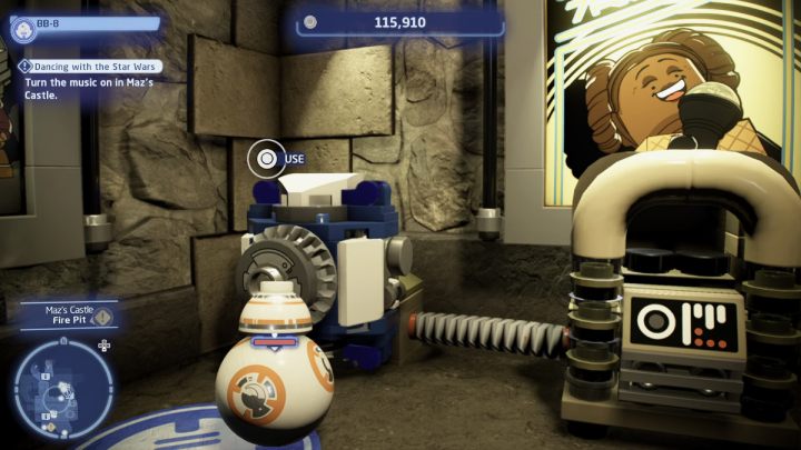 Destroy all bricks on the stage and rebuild the jukebox and the mechanism on the left side - LEGO Skywalker Saga: Dancing with the Star Wars - walkthrough - LEGO Skywalker Saga: Coruscant - Uscru district - LEGO Skywalker Saga Guide