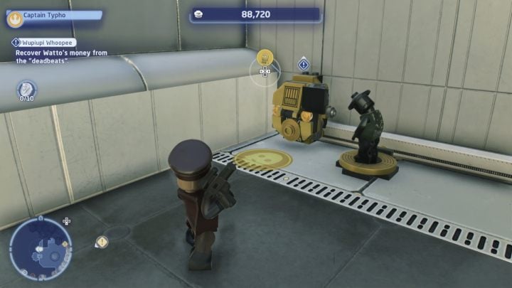 The droid will be behind the crates, on the right side of the house where the debtor hides - LEGO Skywalker Saga: Wupiupi Whoopee - walkthrough - LEGO Skywalker Saga: Tatooine - Mos Espa - LEGO Skywalker Saga Guide