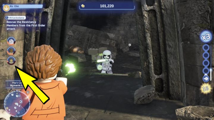 Your task will be to help push back several waves of enemy units - LEGO Skywalker Saga: Attackodana - walkthrough - LEGO Skywalker Saga: DQar resistance base - LEGO Skywalker Saga Guide