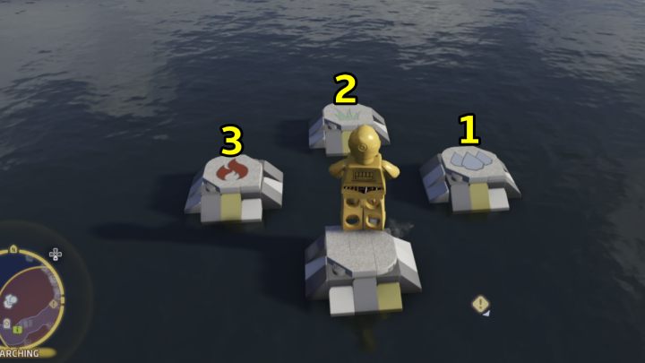Execute this order at the last set of stones - LEGO Skywalker Saga: Water Stones - walkthrough - LEGO Skywalker Saga: Takodana - Maz Castle - LEGO Skywalker Saga Guide