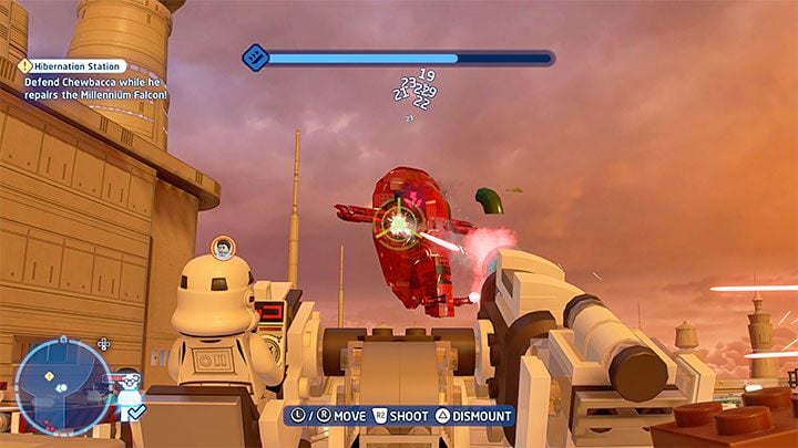 Upon reaching the Millennium Falcon, you'll be tasked with protecting Chewbacca - LEGO Skywalker Saga: Hibernation Station - walkthrough - LEGO Skywalker Saga: Episode 5 - The Empire Strikes Back - LEGO Skywalker Saga Guide
