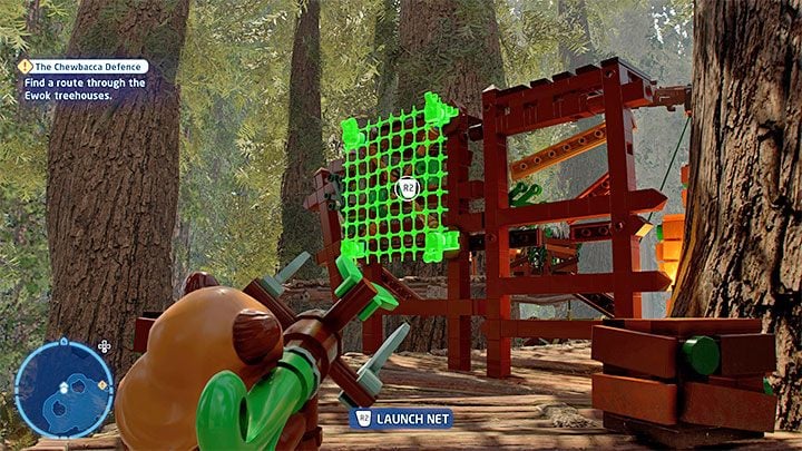 Wicket must do his part on the upper balconies - LEGO Skywalker Saga: The Chewbacca Defence - walkthrough - LEGO Skywalker Saga: Episode 6 - Return of the Jedi - LEGO Skywalker Saga Guide