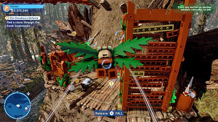 Build a Glider on the top ledge - LEGO Skywalker Saga: The Chewbacca Defence - walkthrough - LEGO Skywalker Saga: Episode 6 - Return of the Jedi - LEGO Skywalker Saga Guide