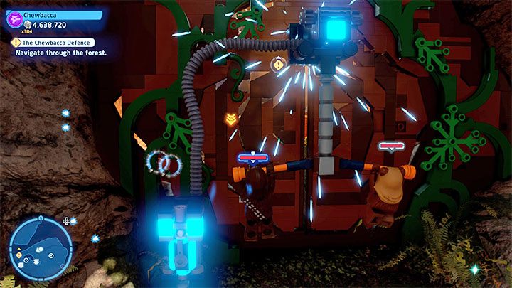 In the next location, destroy the objects nearby to find a source of energy and place it in the appropriate slot - LEGO Skywalker Saga: The Chewbacca Defence - walkthrough - LEGO Skywalker Saga: Episode 6 - Return of the Jedi - LEGO Skywalker Saga Guide