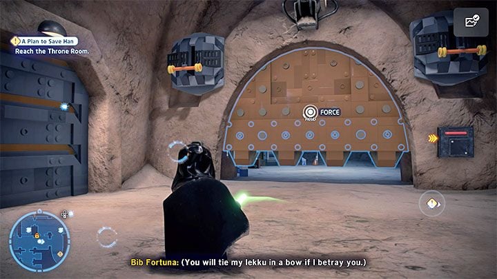 You'll now arrive at the place you already know - the one where you previously built the two levers - LEGO Skywalker Saga: A Plan to Save Han - walkthrough - LEGO Skywalker Saga: Episode 6 - Return of the Jedi - LEGO Skywalker Saga Guide