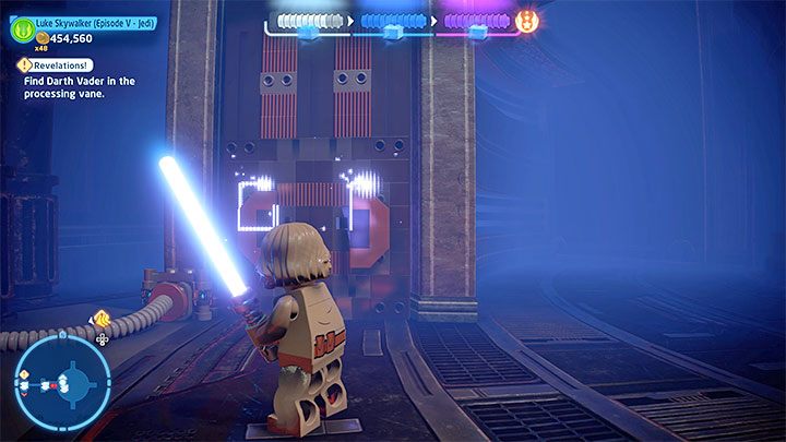 In the new location, Darth Vader will use the middle passage to escape - the passage will be destroyed - LEGO Skywalker Saga: Darth Vader - boss, how to beat? - LEGO Skywalker Saga: Bosses - LEGO Skywalker Saga Guide