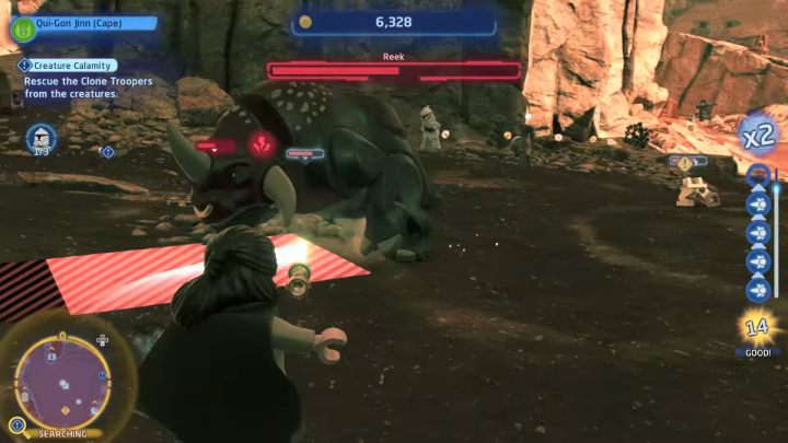 Head to the next marker near the landing area, where you'll face Reek - LEGO Skywalker Saga: Creature Calamity - walkthrough - LEGO Skywalker Saga: Geonosis - UI Stalgasin - LEGO Skywalker Saga Guide