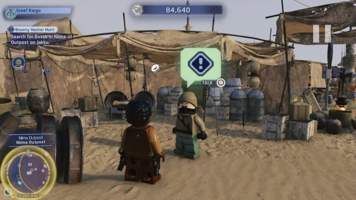 Talk to the woman standing near the landing field and go to the next search area - LEGO Skywalker Saga: Bounty Hunter Hunt - walkthrough - LEGO Skywalker Saga: Coruscant - federal district - LEGO Skywalker Saga Guide
