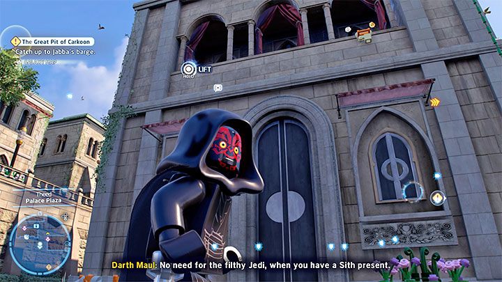 The objects you are looking for will be marked with purple icons on the city map - LEGO Skywalker Saga: Theed - a list of all puzzles (part 2) - LEGO Skywalker Saga: Naboo - LEGO Skywalker Saga Guide