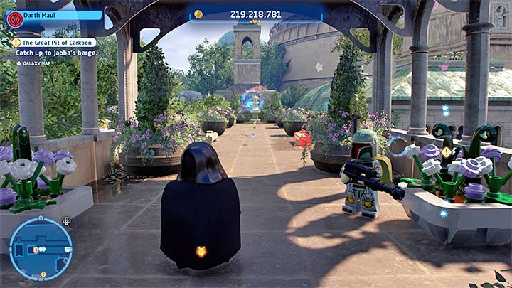 Inside the building, you need to destroy the 2 large paintings on the walls that are hiding the levers (screenshot no - LEGO Skywalker Saga: Theed - a list of all puzzles (part 2) - LEGO Skywalker Saga: Naboo - LEGO Skywalker Saga Guide