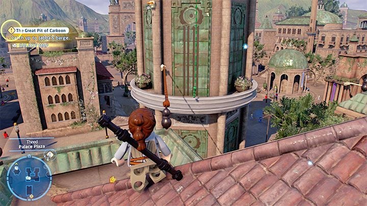 You need to start climbing to the south-east of the collectible's icon - LEGO Skywalker Saga: Theed - a list of all puzzles (part 2) - LEGO Skywalker Saga: Naboo - LEGO Skywalker Saga Guide