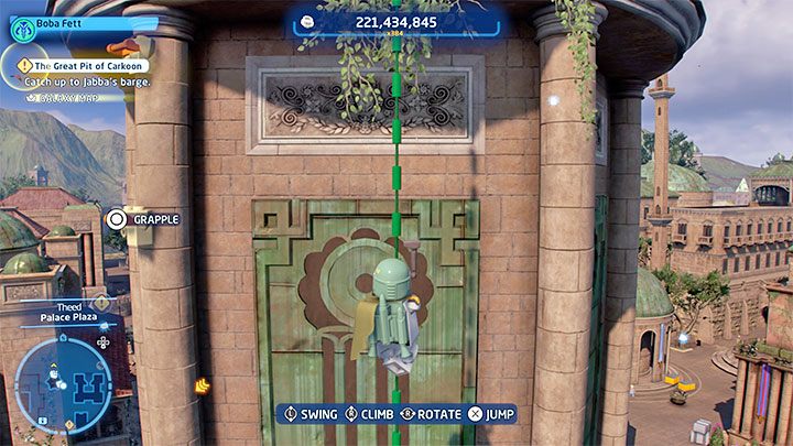 Choose any character with the ability to pull themselves with a grappling hook - LEGO Skywalker Saga: Theed - a list of all puzzles (part 2) - LEGO Skywalker Saga: Naboo - LEGO Skywalker Saga Guide