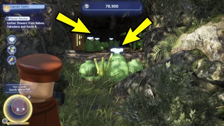 Fly to the Maz Castle on Takodana and head to the search area - LEGO Skywalker Saga: Flower Fetcher - walkthrough - LEGO Skywalker Saga: Endor - the ewok village - LEGO Skywalker Saga Guide