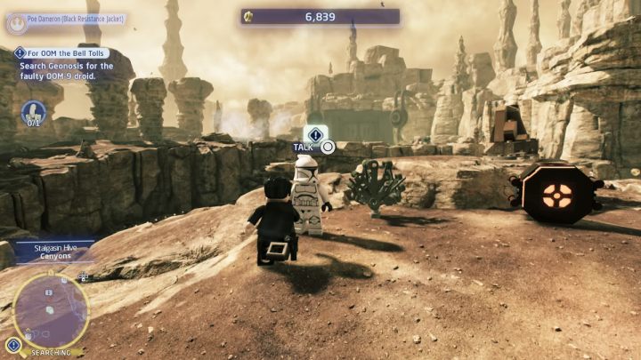 As a Protocol Droid, talk to the NPC and accept the task - LEGO Skywalker Saga: For OOM the Bell Tolls - walkthrough - LEGO Skywalker Saga: Tatooine - the desert of Jundland - LEGO Skywalker Saga Guide