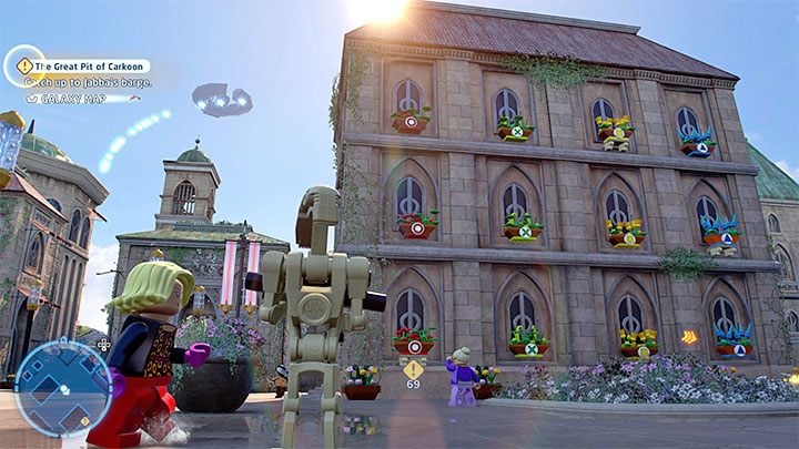 The correct order of the pots for the left building is - LEGO Skywalker Saga: Theed - list of all puzzles - LEGO Skywalker Saga: Naboo - LEGO Skywalker Saga Guide