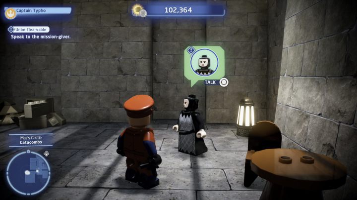 Talk to the quest giver and accept the task - LEGO Skywalker Saga: Unbefleavable - walkthrough - LEGO Skywalker Saga: Takodana - Maz Castle - LEGO Skywalker Saga Guide