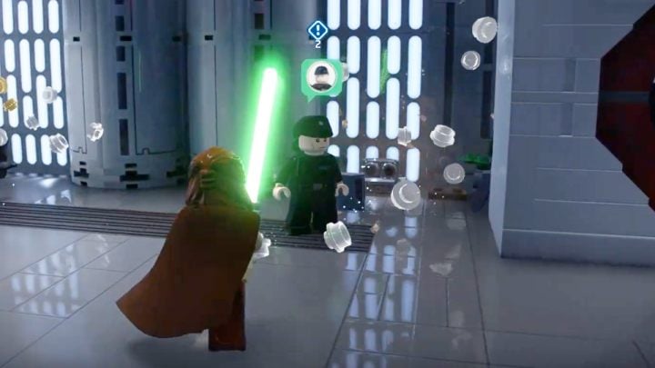 Talk to the quest giver and accept the task - LEGO Skywalker Saga: Death Star Story - walkthrough - LEGO Skywalker Saga: Flagship Death Star - LEGO Skywalker Saga Guide