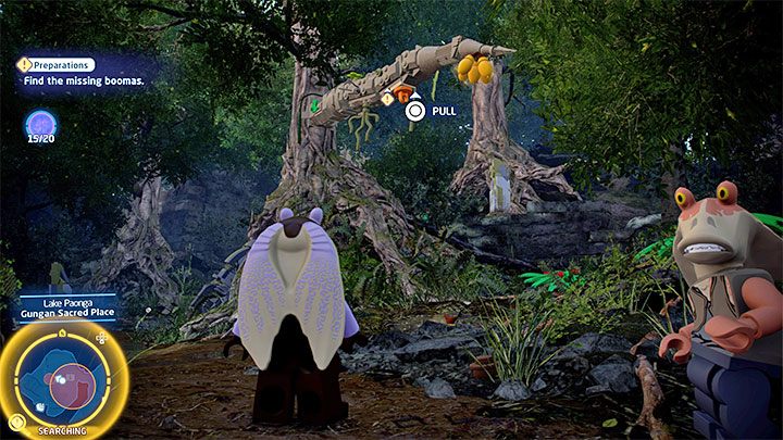 The exception will be the last Boomas, access to which is blocked by a large creature - LEGO Skywalker Saga: Outmanned But Not Out-Gungan-Ed - walkthrough - LEGO Skywalker Saga: Episode 1 - The Phantom Menace - LEGO Skywalker Saga Guide