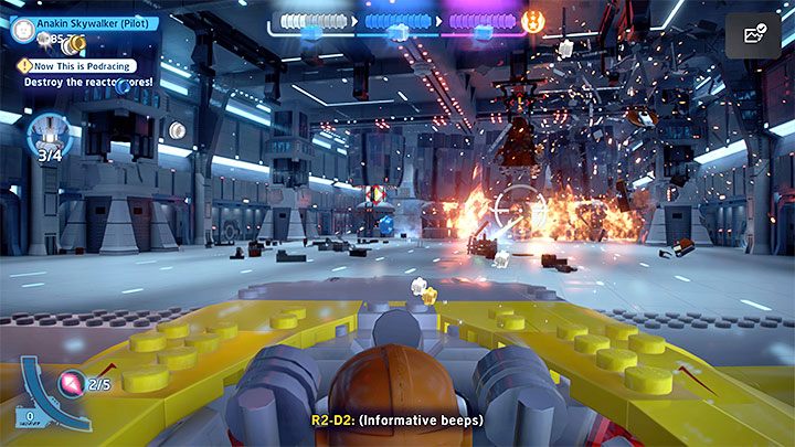You will be immobilized at the end of the level, but this is the simplest part of the mission - LEGO Skywalker Saga: Now This is Podracing - walkthrough - LEGO Skywalker Saga: Episode 1 - The Phantom Menace - LEGO Skywalker Saga Guide