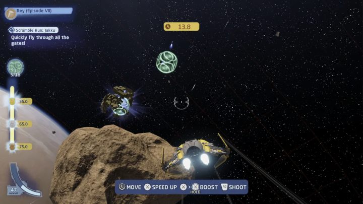 During the trial, you need to go through all 18 gates in any order - LEGO Skywalker Saga: Jakku - trials, walkthrough - LEGO Skywalker Saga: Trials - LEGO Skywalker Saga Guide